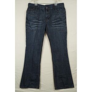 Blac Label Gunmetal Men Jeans 42 x 34.5 Double Front Pocket Button Fly Dark Wash